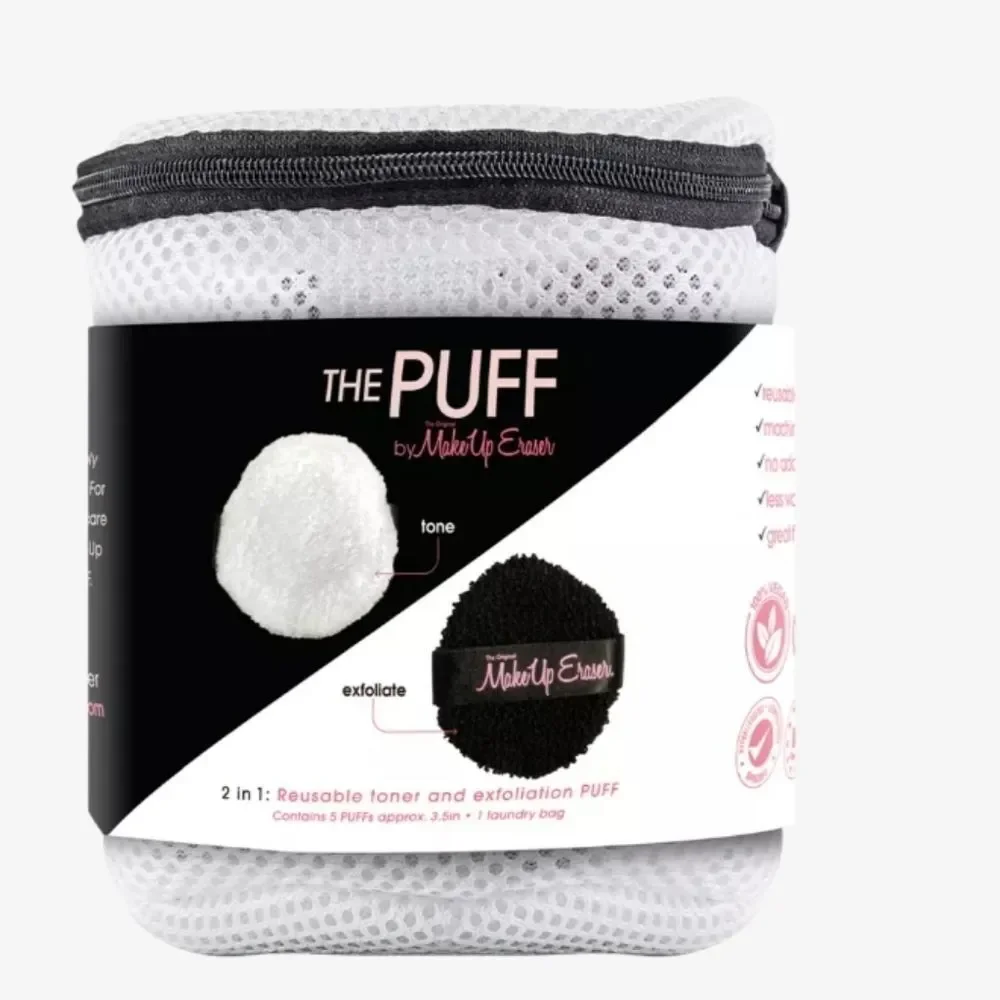 The Puff The Original Makeup Eraser 2-In-1 Reusable Toner & Exfoliation Puff